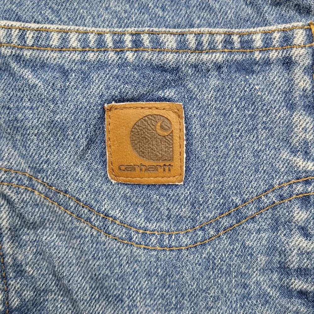 Carhartt Flannel Lined B172 DST Jeans Mens 32x30 Blue Relaxed‎ Fit Denim